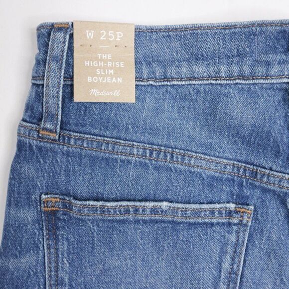 NEW Madewell High-Rise Slim Boyjean in Moorland‎ Was, 25P - Picture 14 of 16